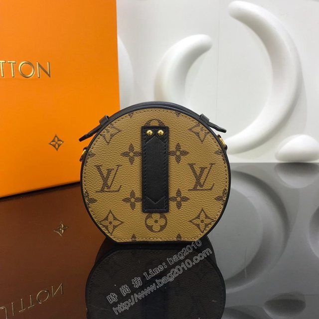 路易威登女包 M68276 黃花 頂級原單 Mini Boite Chapeau手袋 LV圓餅包 LV斜跨女包  ydh2922